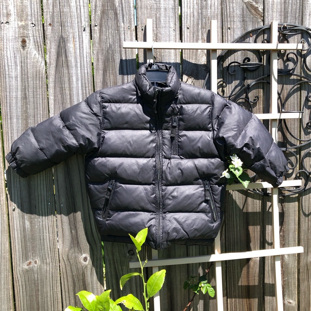 Gap Kids Down Feather Puffer Coat Black 6/7